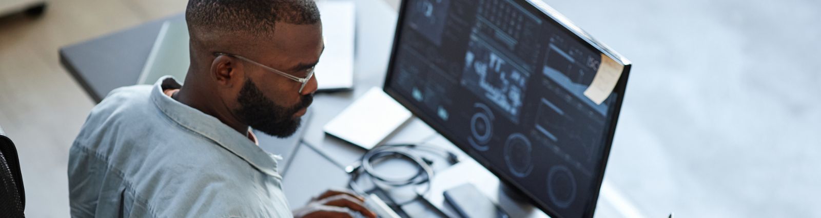 Employee working at computer