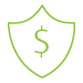 Shield with dollar sign icon