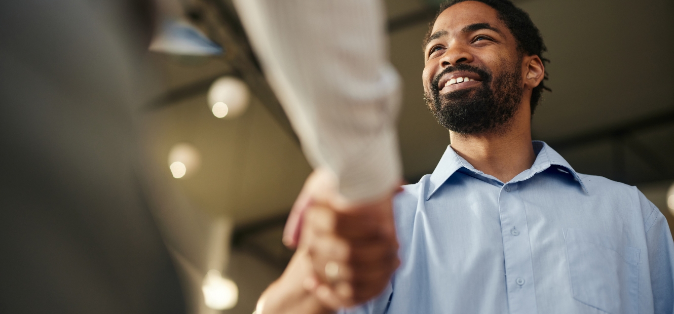 Man shaking hands