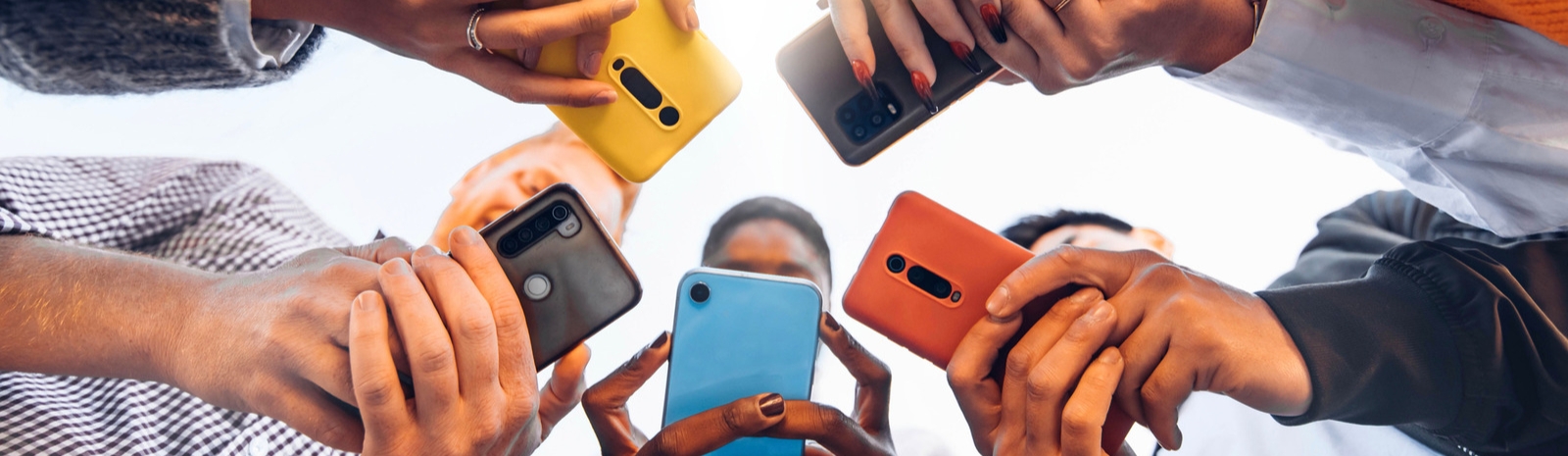 Group of people taking photo with cell phones