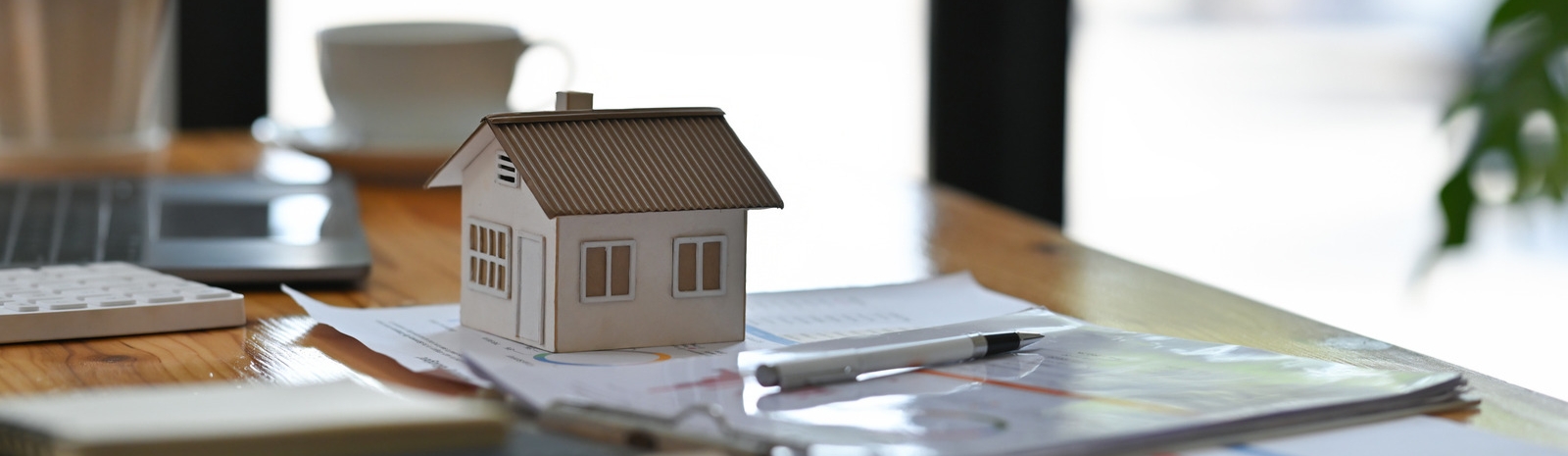 Small house model sitting desk