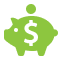 Icon illustration of a piggy bank